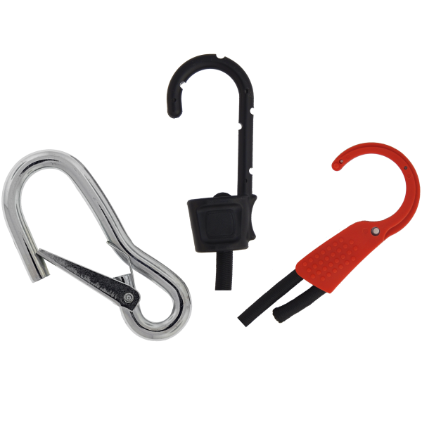 Wingless Bungee Snap Hooks – Heavy Duty Hooks - Pasadena Music